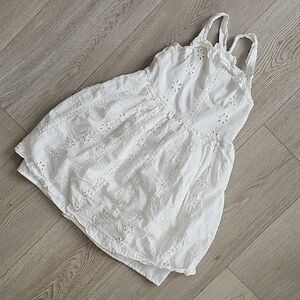 Pastourelle White Eyelet Sleeveless Dress, Sz 5